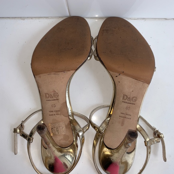 Dolce & Gabbana Shoes Dolce Gabbana Dg Gold Heels Made In Italy
